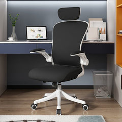 White Armrest-Black Headrest