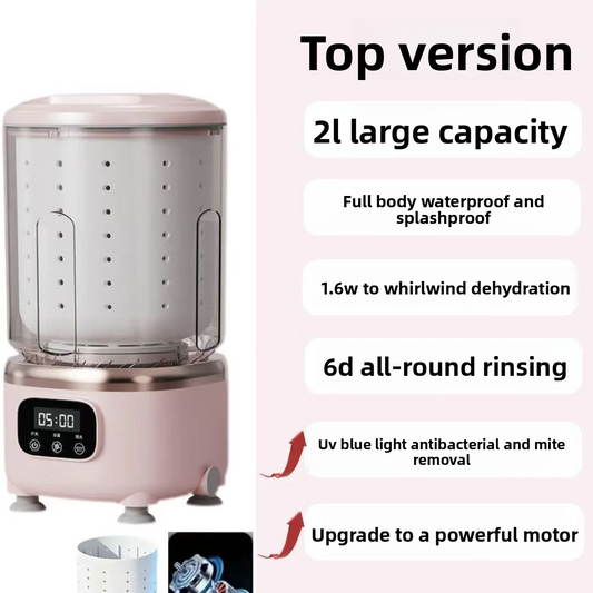 Mini Portable Washing Machine with Blue Light Sterilization
