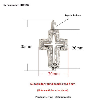 Buy Pearl Handcrafted Cross Pendant Necklace Openable Design