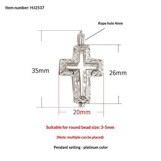 Buy Pearl Handcrafted Cross Pendant Necklace Openable Design