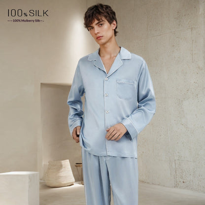 Mumi Heavyweight Silk Pajamas for Men Comfortable Sleepwear
