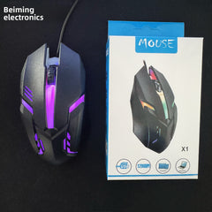 X1 luminous wired mouse-bare metal