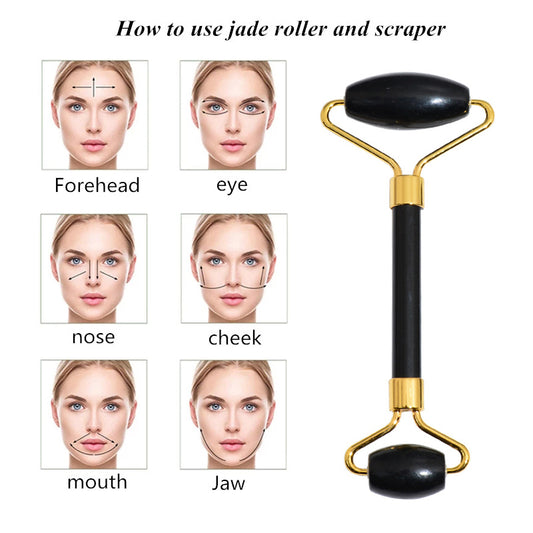 Beauty Face Care Massage Jade Device for Relaxing Skincare Glow