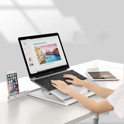 New Laptop Stand Portable Folding Monitor Riser Aluminum Base