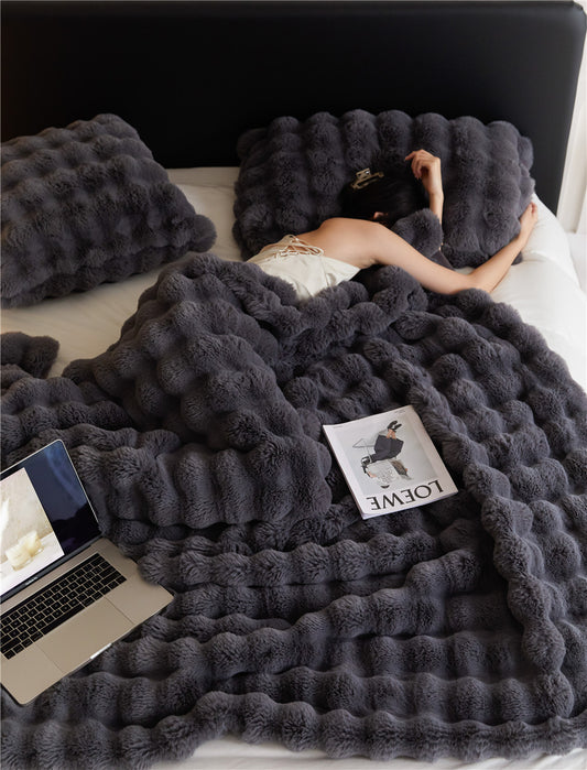 Buy First Polyester Rabbit Bubble Velvet Nap Blanket Quilt