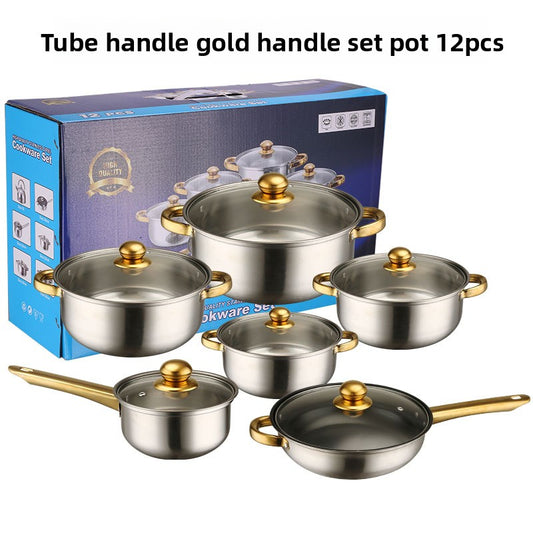 Premium Stainless Steel Cookware Kitchen Pots and Pans Set