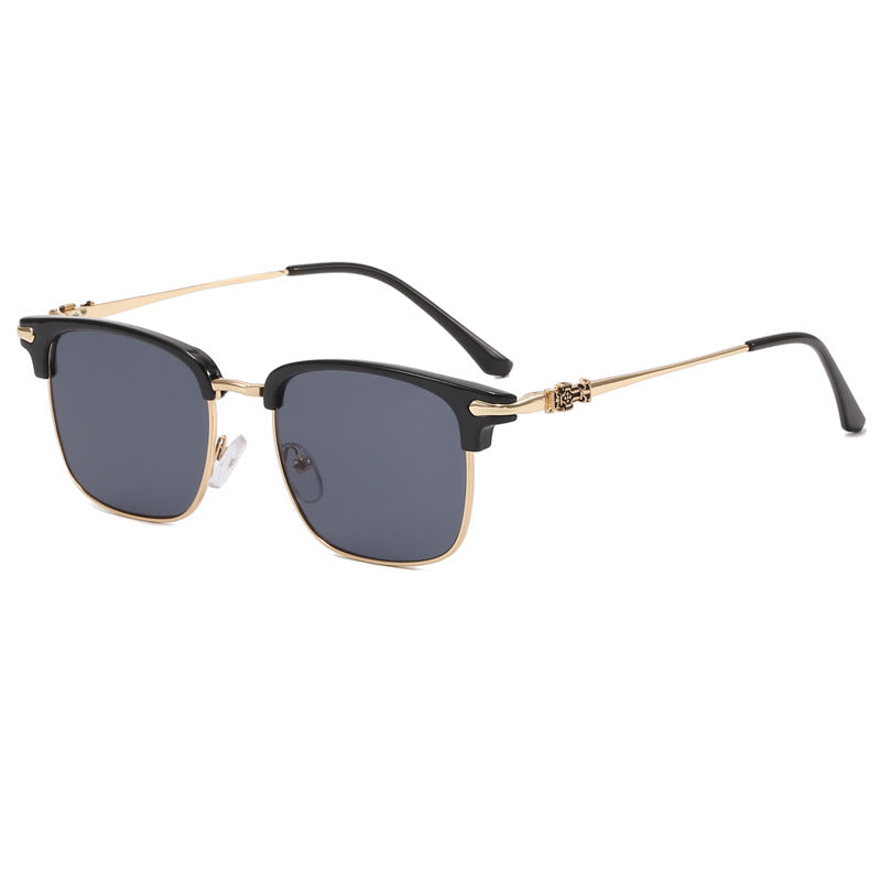 Retro Metal Eyeglasses Frame with Blue Light Protection Style
