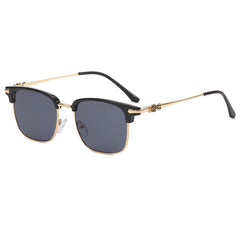Gold bright black gray flakes