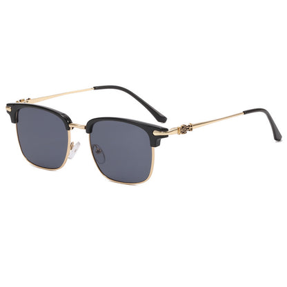 Retro Metal Eyeglasses Frame with Blue Light Protection Style
