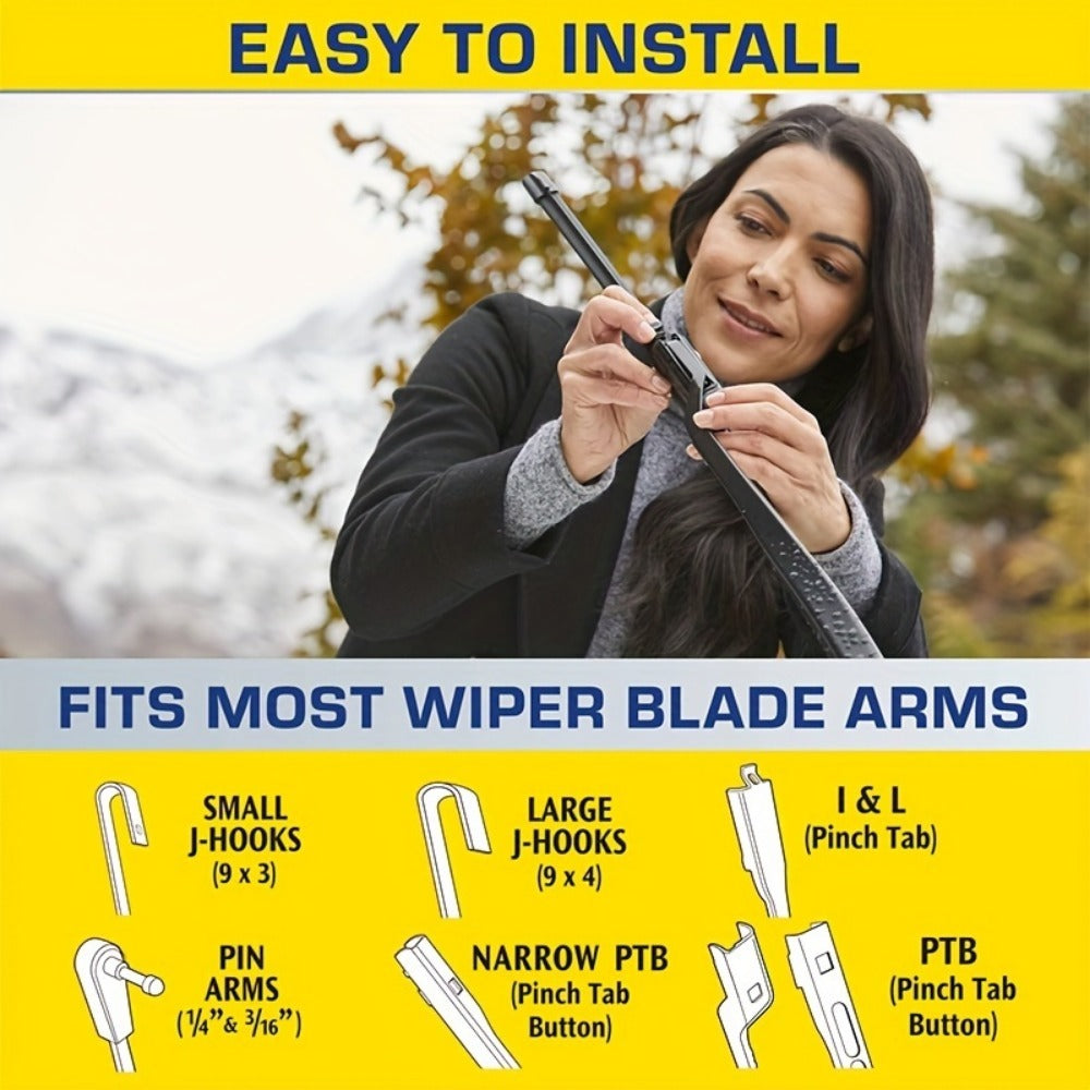 2-In-1 Windshield Wiper Blades 26 Inch for Clear Rain Driving Global swanky 2