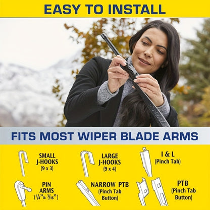 2-In-1 Windshield Wiper Blades 26 Inch for Clear Rain Driving Global swanky 2