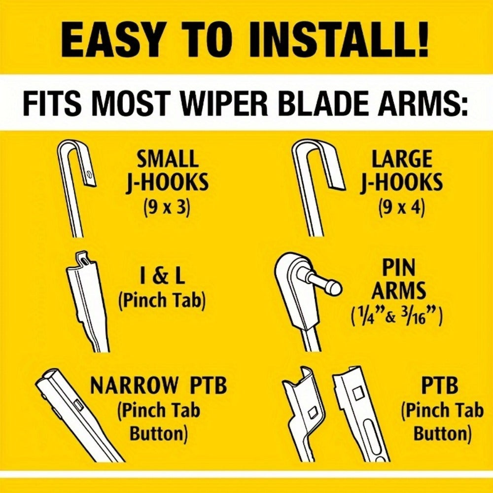 2-In-1 Windshield Wiper Blades 26 Inch for Clear Rain Driving Global swanky 3