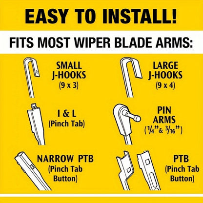 2-In-1 Windshield Wiper Blades 26 Inch for Clear Rain Driving Global swanky 3