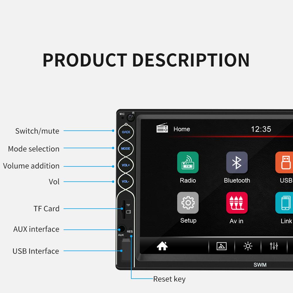 7 Inch Car Radio – Multimedia Touchscreen Player