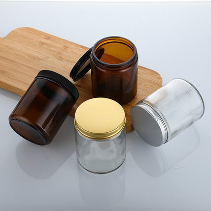 200ml Glass Candle Cup with Lid for DIY Aromatherapy and Home Decor