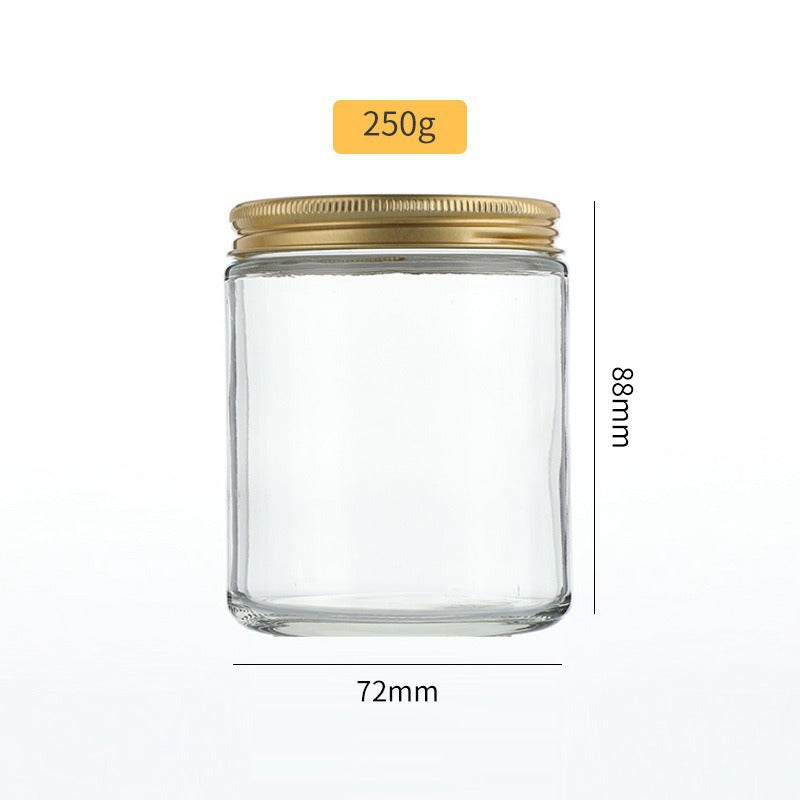 200ml Glass Candle Cup with Lid for DIY Aromatherapy and Home Decor