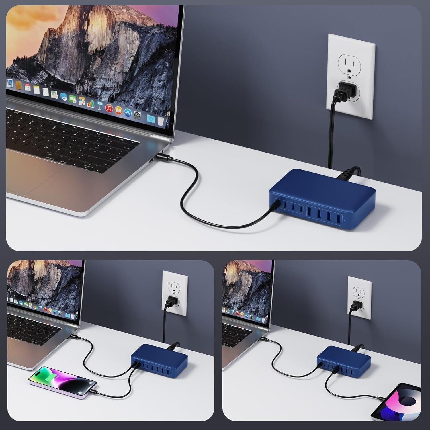 200W GaN Desktop Charging Station with Multiple Ports
