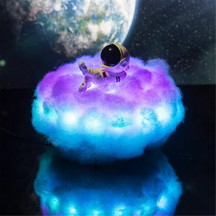 LED Colorful Clouds Astronaut Lamp Rainbow Kids Night Light
