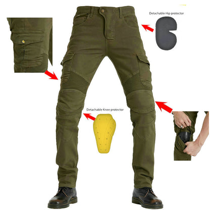 2018 New Motorcycle Riding Jeans Racing Trousers with Protectors Anti-fall Riding Trousers Riding Trousers