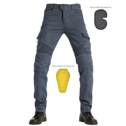 2018 New Motorcycle Riding Jeans Racing Trousers with Protectors Anti-fall Riding Trousers Riding Trousers