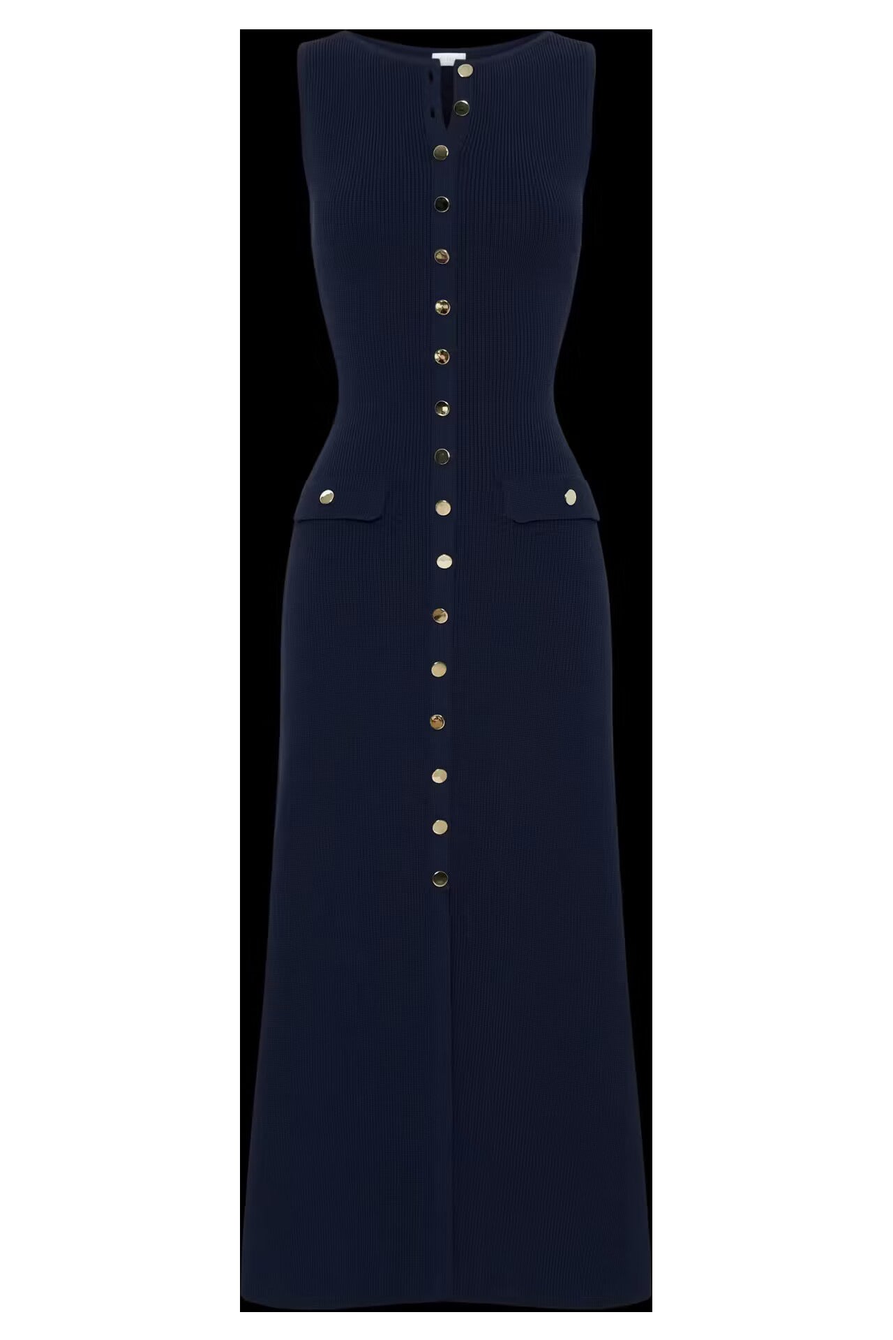 2025 Summer New Sleeveless Round Neck Slim Knitted Dress
