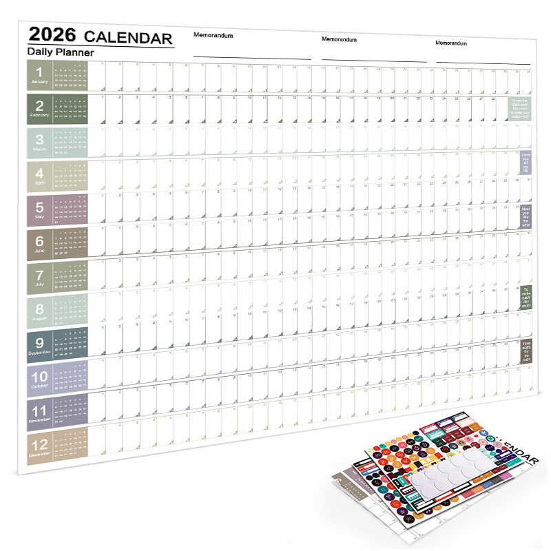2026 Full Year English Calendar