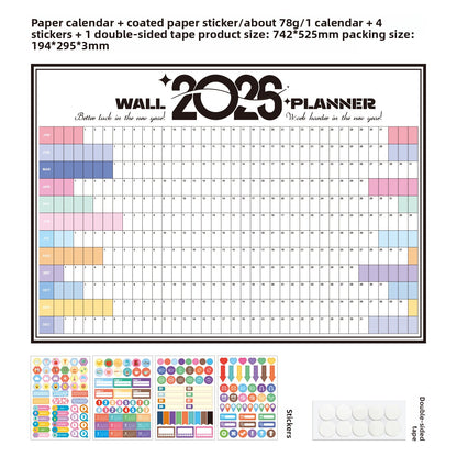 2026 Wall Calendar Planner Self-discipline Tracker