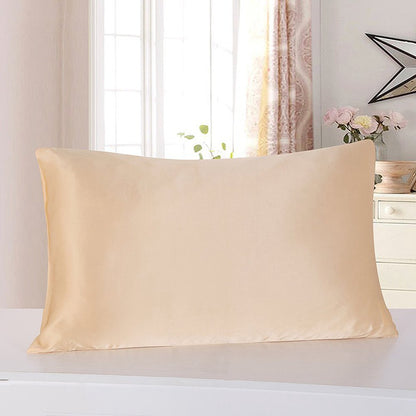 Satin Solid Color Pillowcase Simulation Silk Ice Silk Single