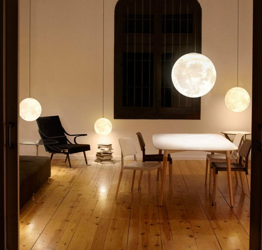 3D Chandelier Bedroom Lamp – Single Head Restaurant Hanging Light