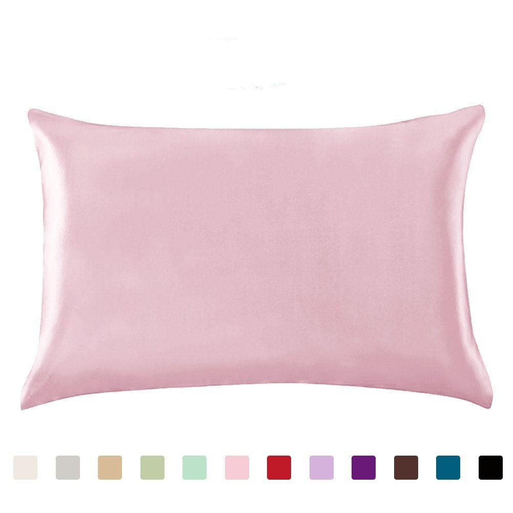 Satin Solid Color Pillowcase Simulation Silk Ice Silk Single