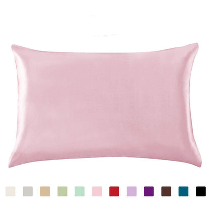Satin Solid Color Pillowcase Simulation Silk Ice Silk Single