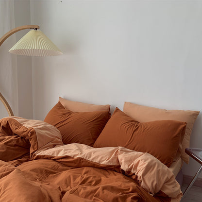 Fashionable Simple Hit Pigment Color Bed Sheet for Bedroom
