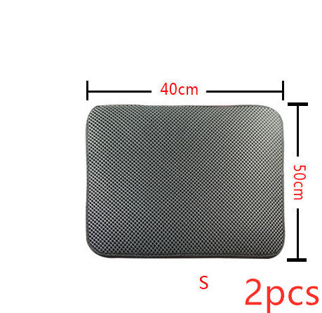 Buy Double Layer Cat Litter Mat With Honeycomb Trapping Design
