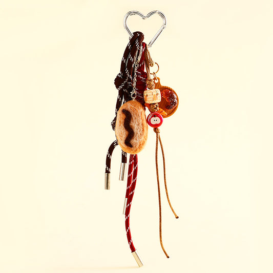 Felt Bread Keychain Accessories for Schoolbags and Purses
