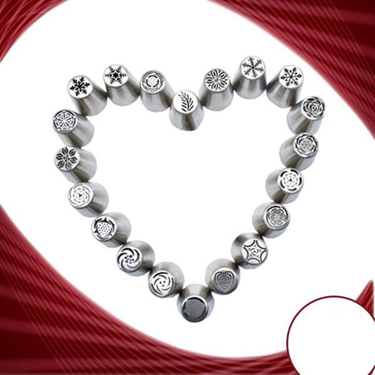 30 PCS Stainless Steel Cake Decorating Nozzle Set DIY Tool