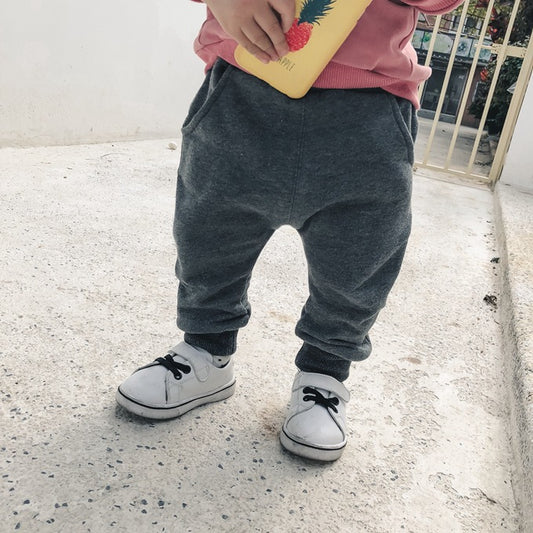 Boys Casual Pants Autumn Cartoon Design Korean Sweatpants