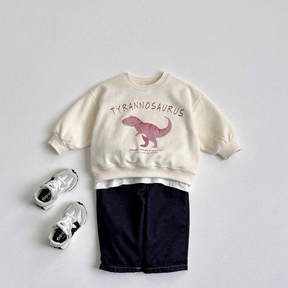 Children’s Korean Dinosaur Sweatshirt Cute Cartoon Hoodie