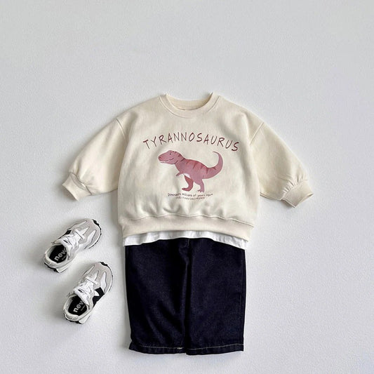 Children’s Korean Dinosaur Sweatshirt Cute Cartoon Hoodie
