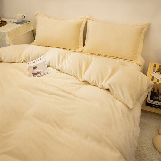 Plush Fleece Duvet Cover Set – Double-Sided Warm Bedding