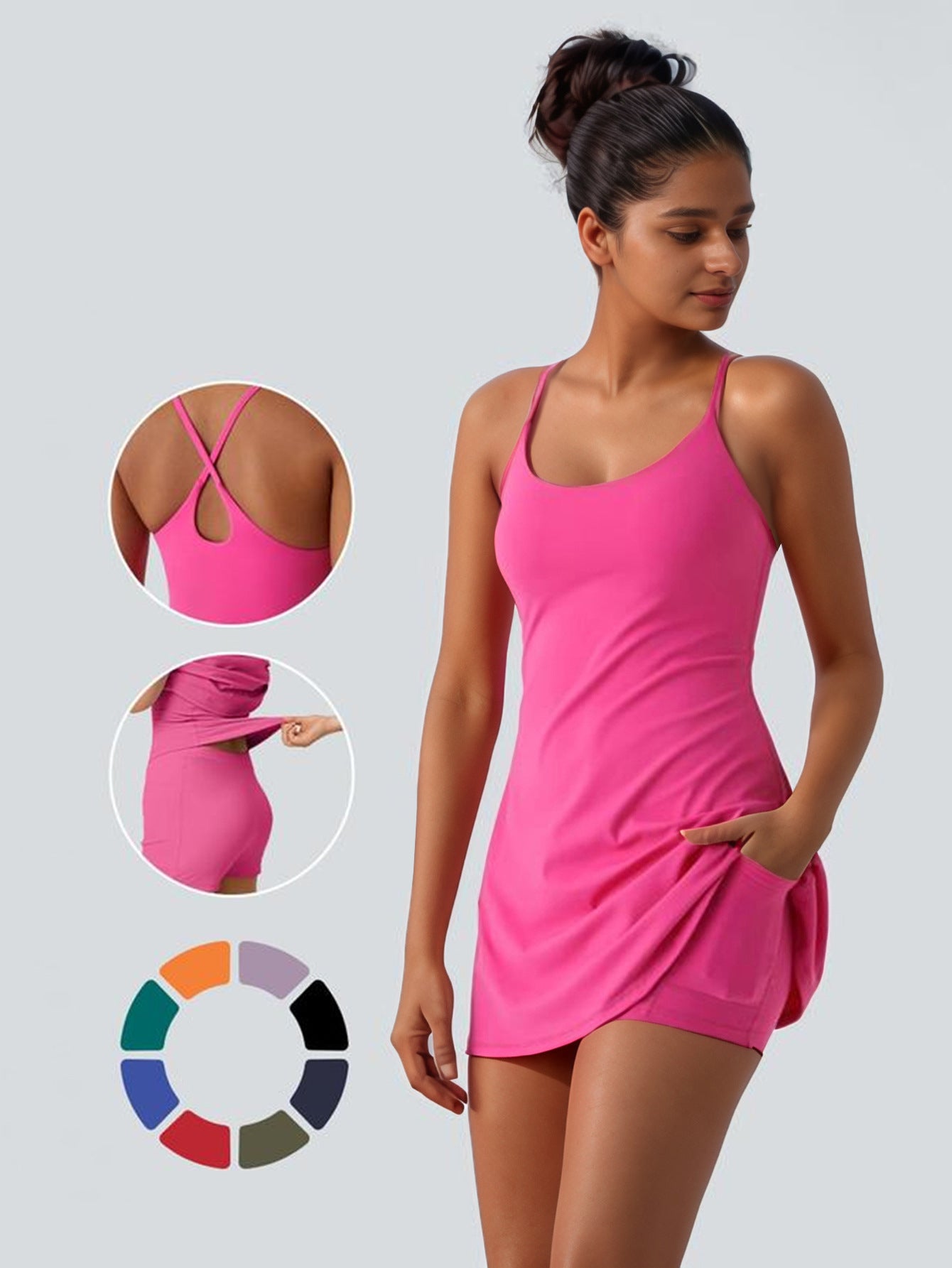 Sports Cross Halter Tennis Dress for Active Daily Comfort