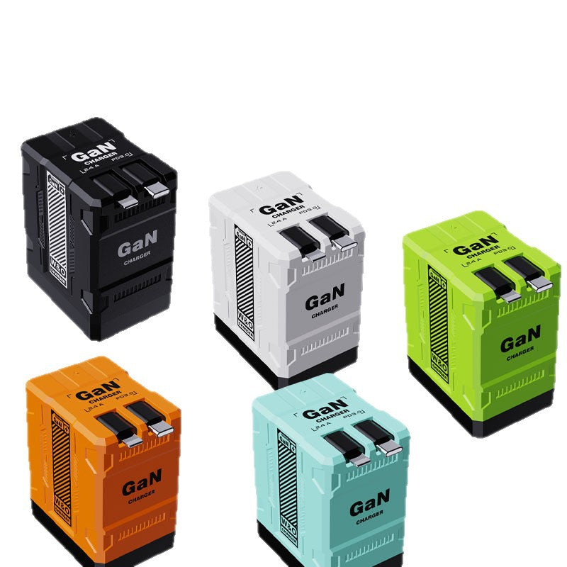 20W GaN Fast Charger with Retractable Cable