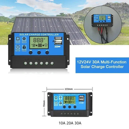 20W Monocrystalline Solar Panel Kit with Charger Controller
