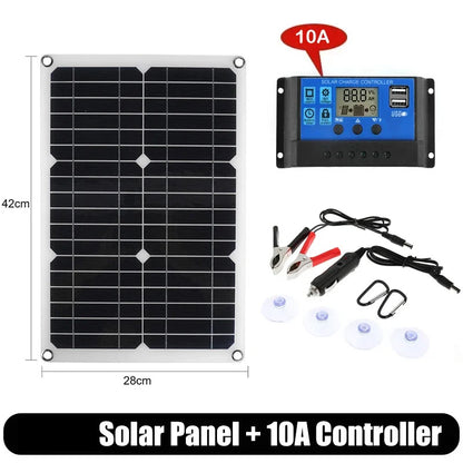 20W Monocrystalline Solar Panel Kit with Charger Controller