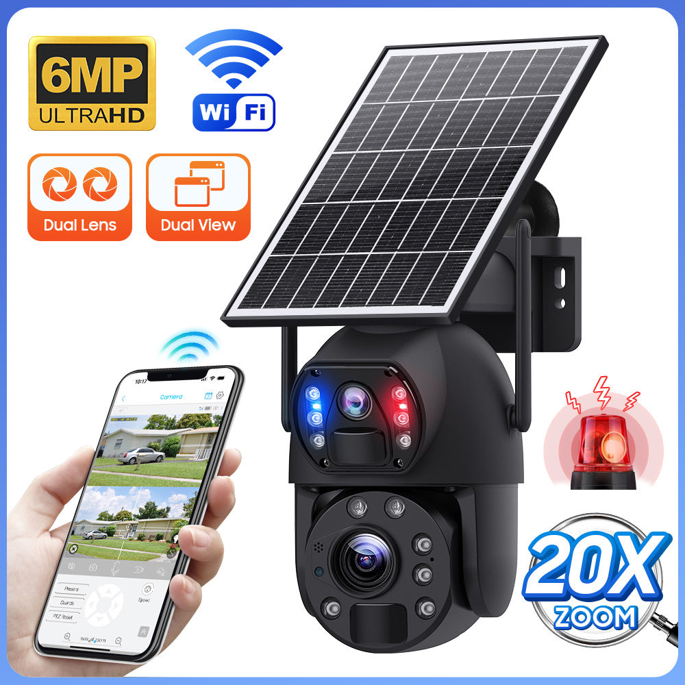 20X Optical Zoom Solar Security Camera