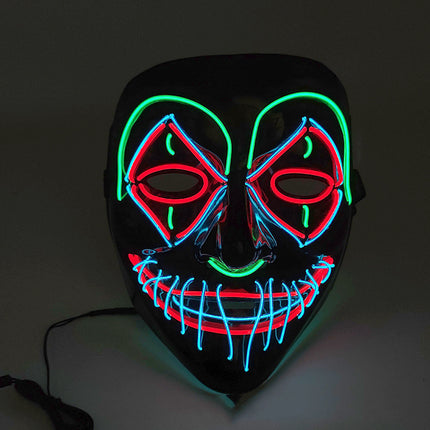 Buy Halloween LED Glowing Mask for Parties Cosplay Night Fun