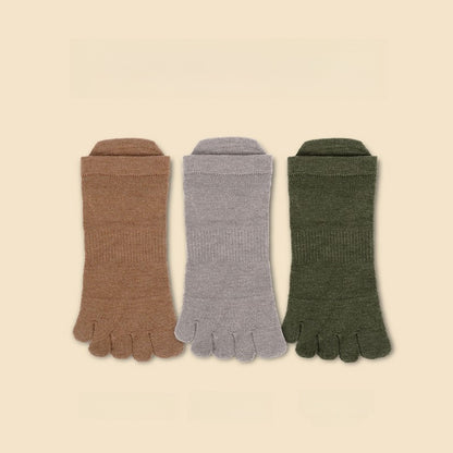 Merino Wool Five-Toe Breathable Socks for Outdoor Comfort