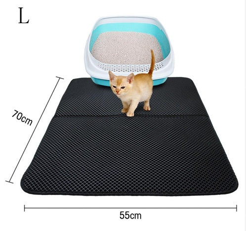Buy Double Layer Cat Litter Mat With Honeycomb Trapping Design