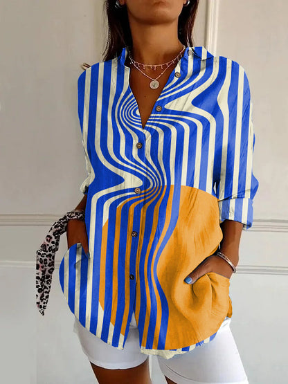 Womens Floral Pattern 3D Printed Long-Sleeve Shirt Online