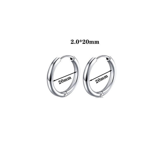 Buy Stainless Steel Coil Earrings – Simple Modern Style