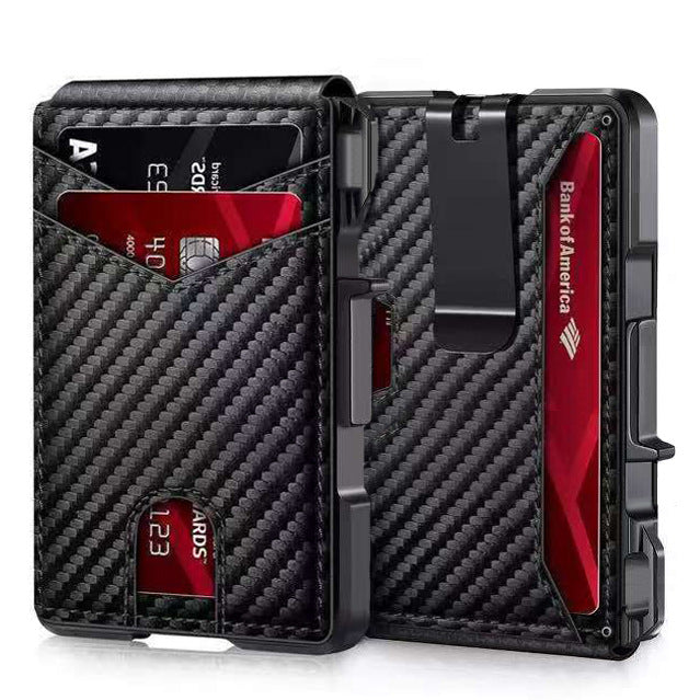 Carbon Fiber Folding Wallet Lightweight Cardholder for Men